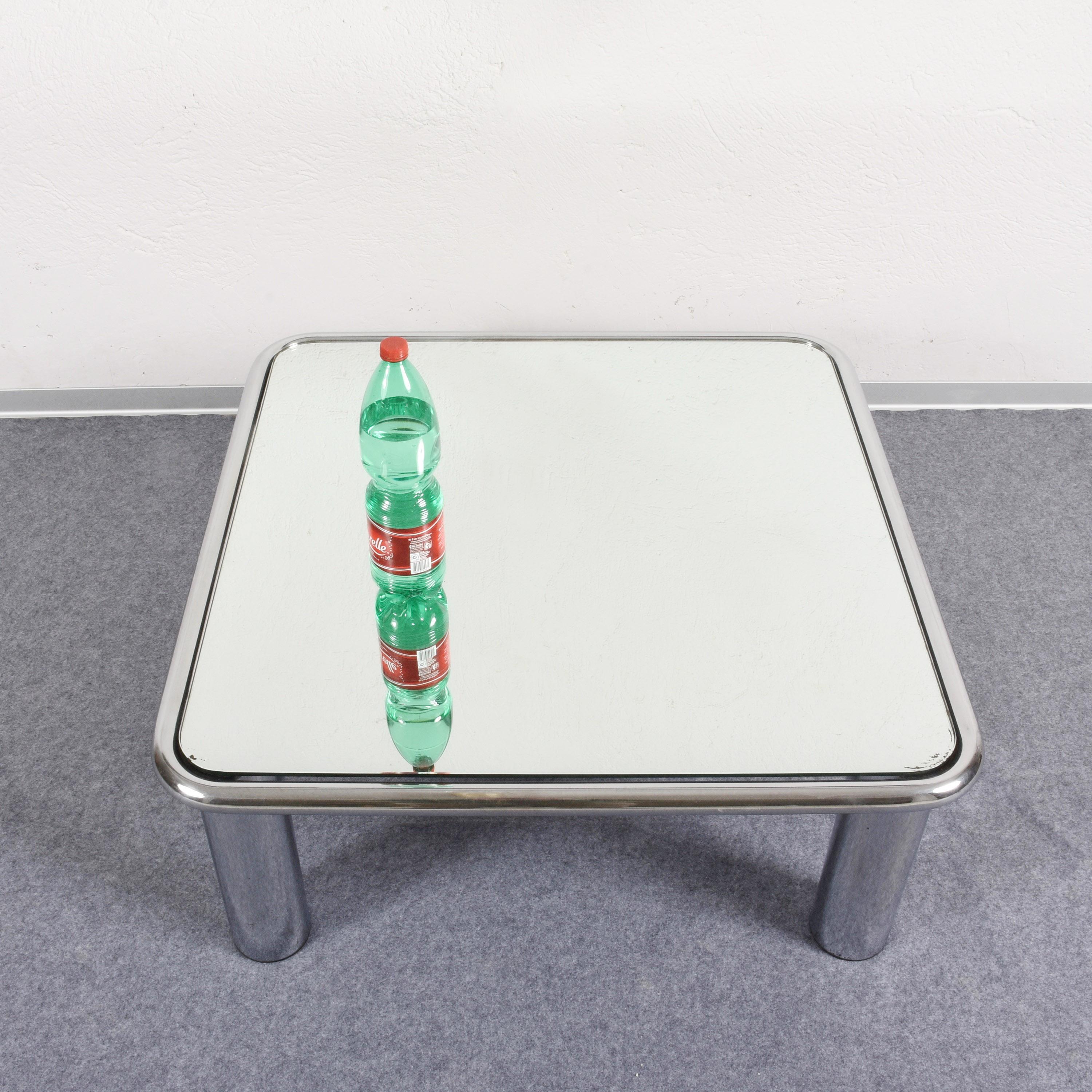 Chrome and Mirror Coffee Table 