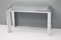 Chrome Free Standing Console Table, France, 1970s
