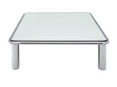 Chrome and Mirror Vintage Italian Coffee Table