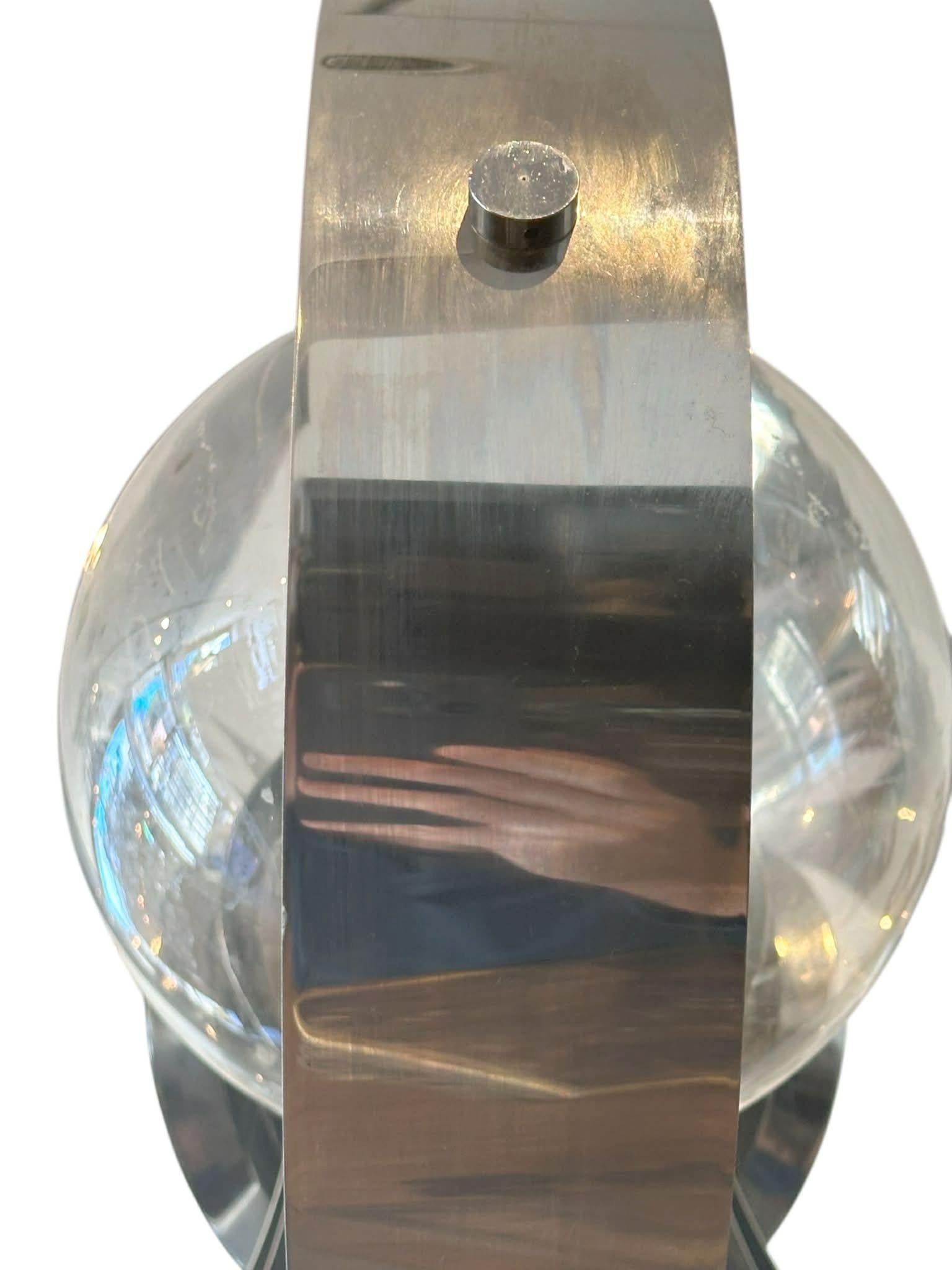 Italiano Chrome and Murano Glass chandelier by Mazzega in vendita