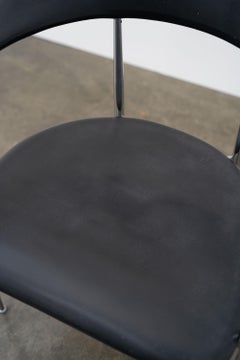 Chrome and Rubber 'P40' Dining Chair by Vegni & Gualtierotti for Fasem, c.1980