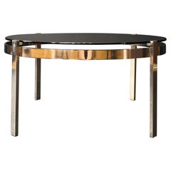 Chrome and Smoked Glass Coffee Table