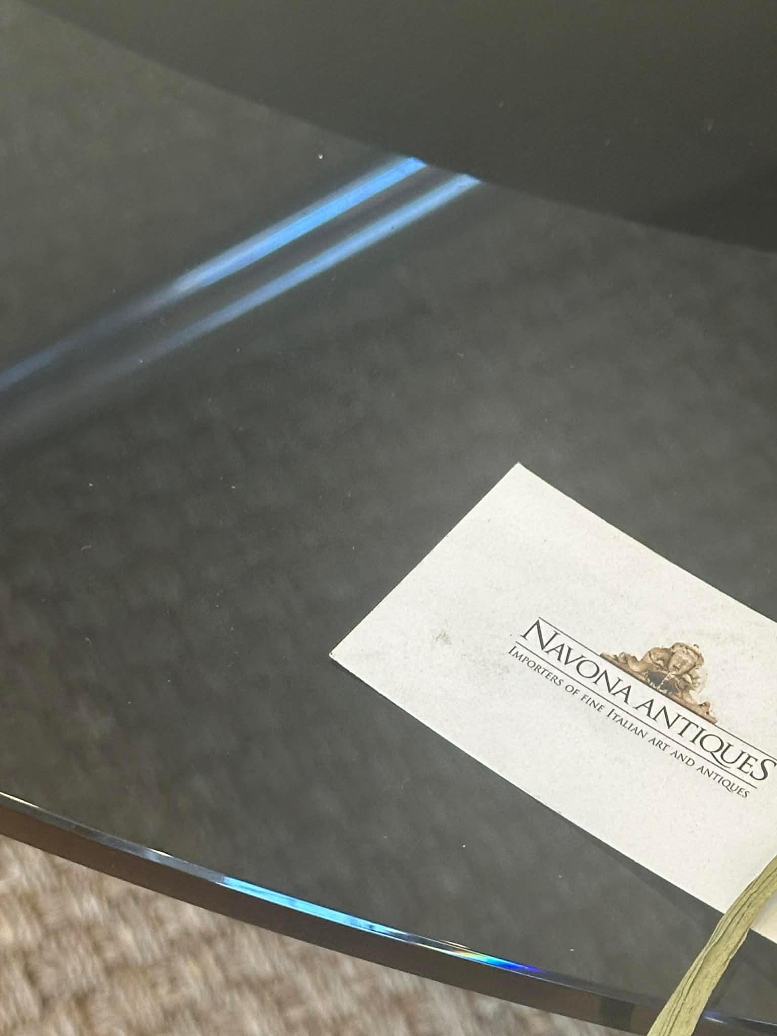 Chrome and smoked Glass Table by Giotto Stoppino en vente 1