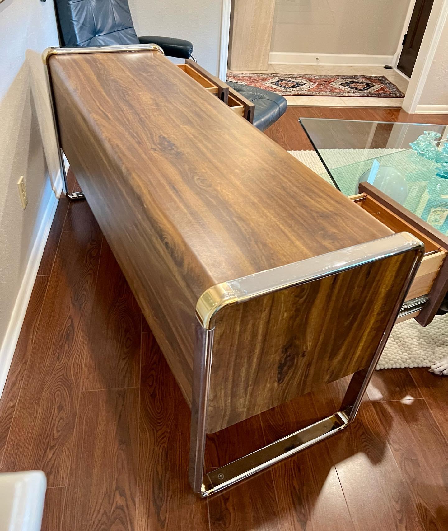 Chrome and Walnut Credenza in the Style of Peter Protzman for Herman Miller 5