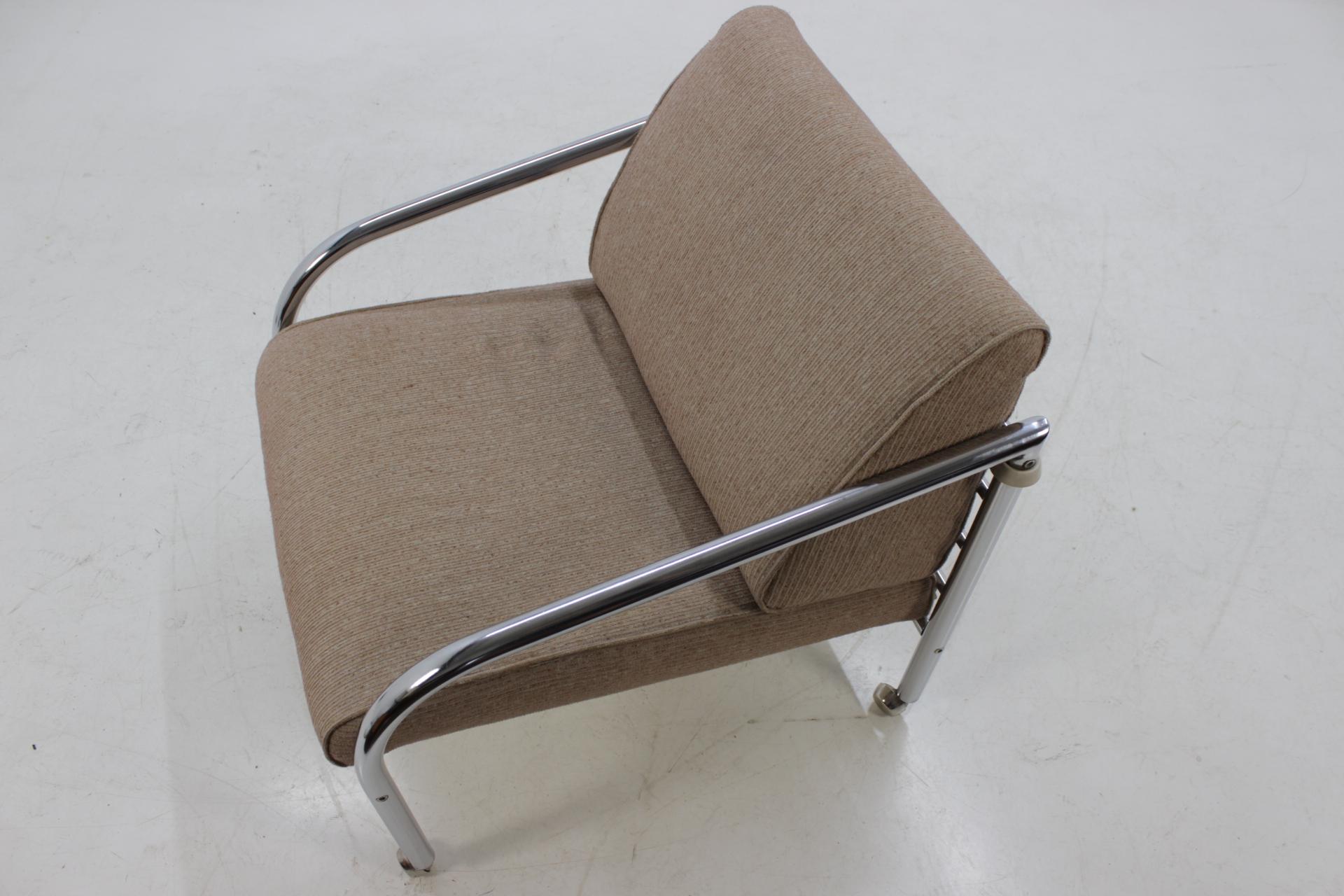 Chrome Armchair by Architect Viliam Chlebo In Good Condition In Praha, CZ