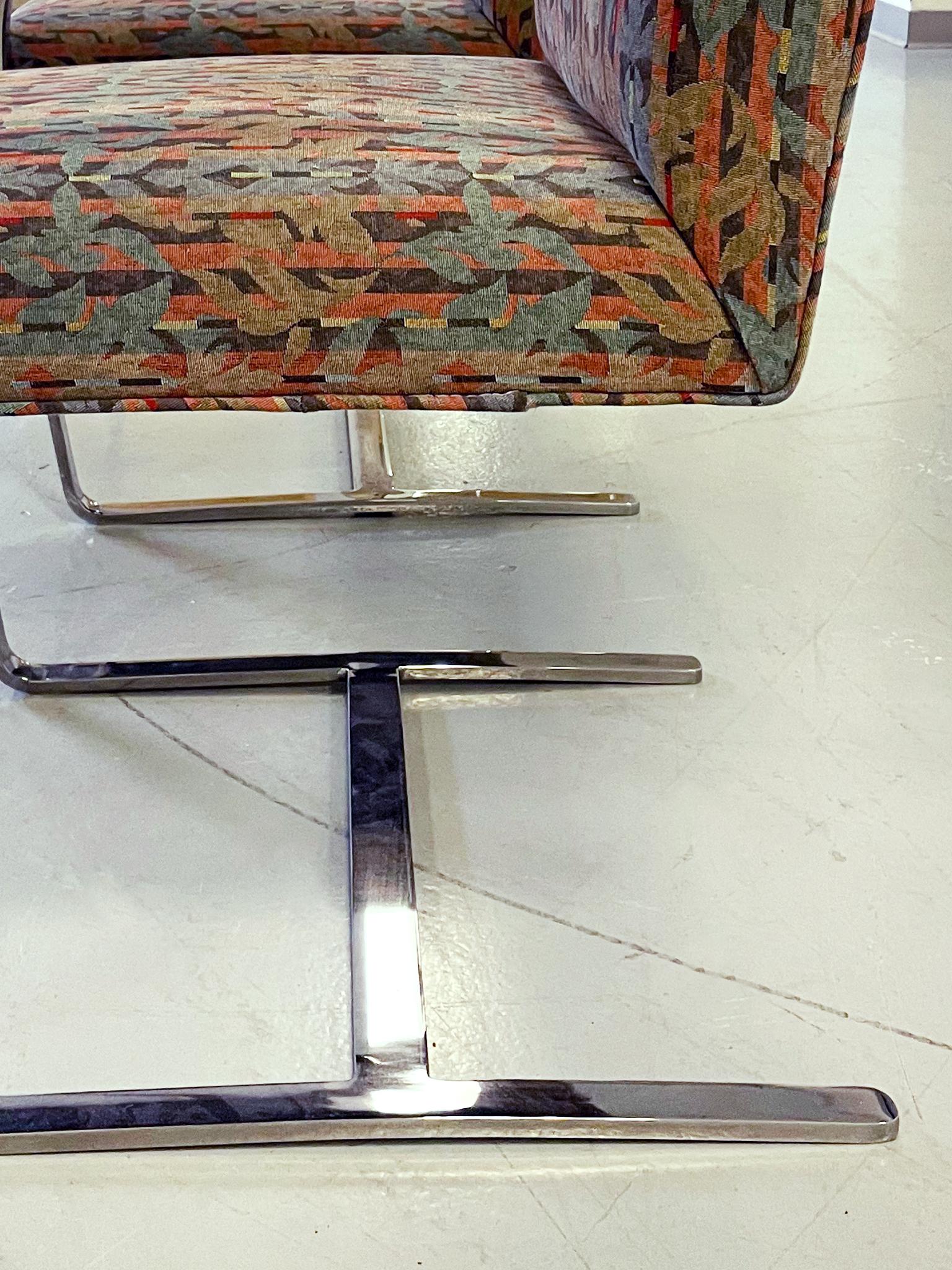 Chrome Armchairs Attributed to Ludwig Mies Van Der Rohe, a Set of 6 For Sale 5
