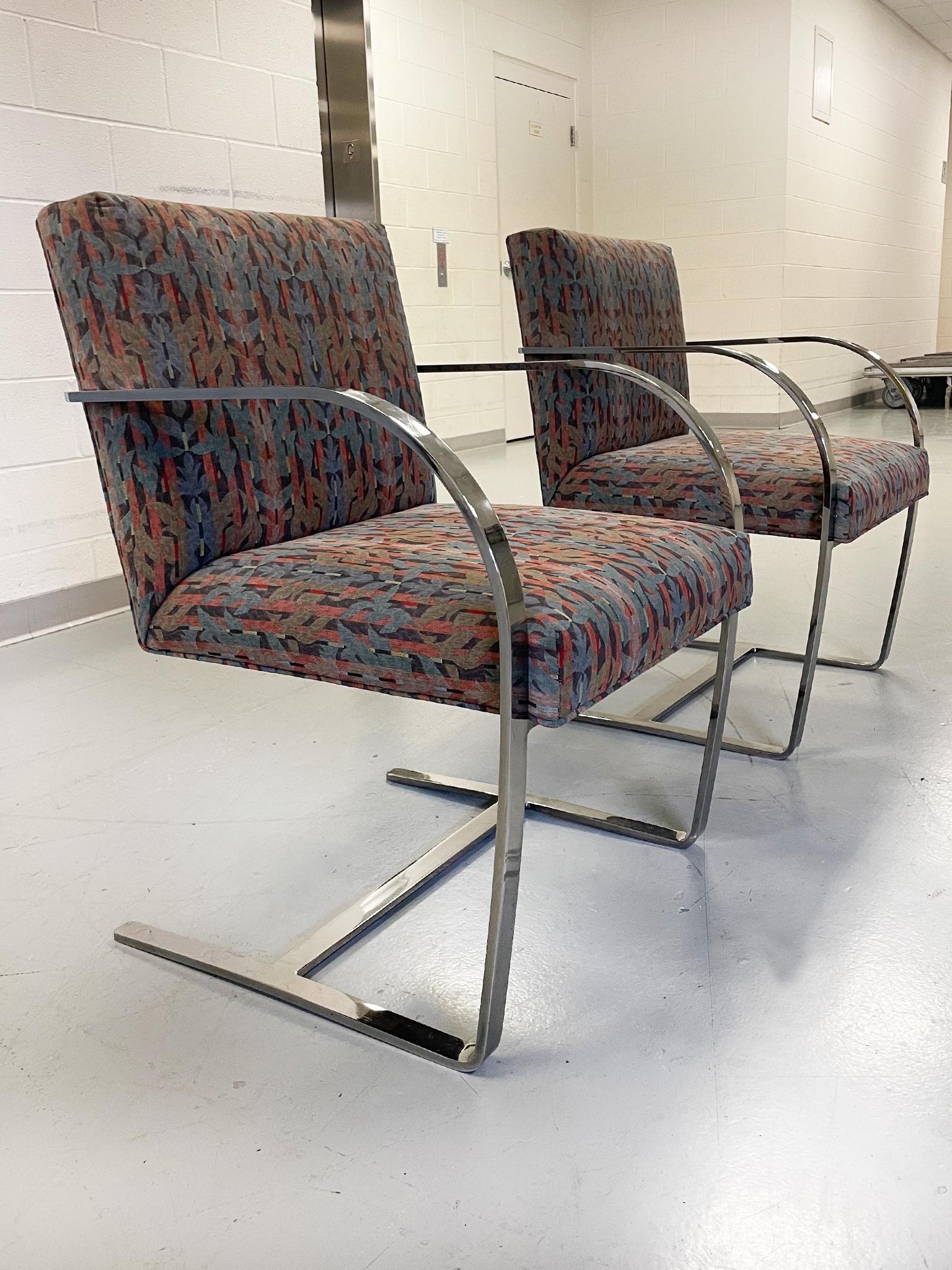 20th Century Chrome Armchairs Attributed to Ludwig Mies Van Der Rohe, a Set of 6 For Sale