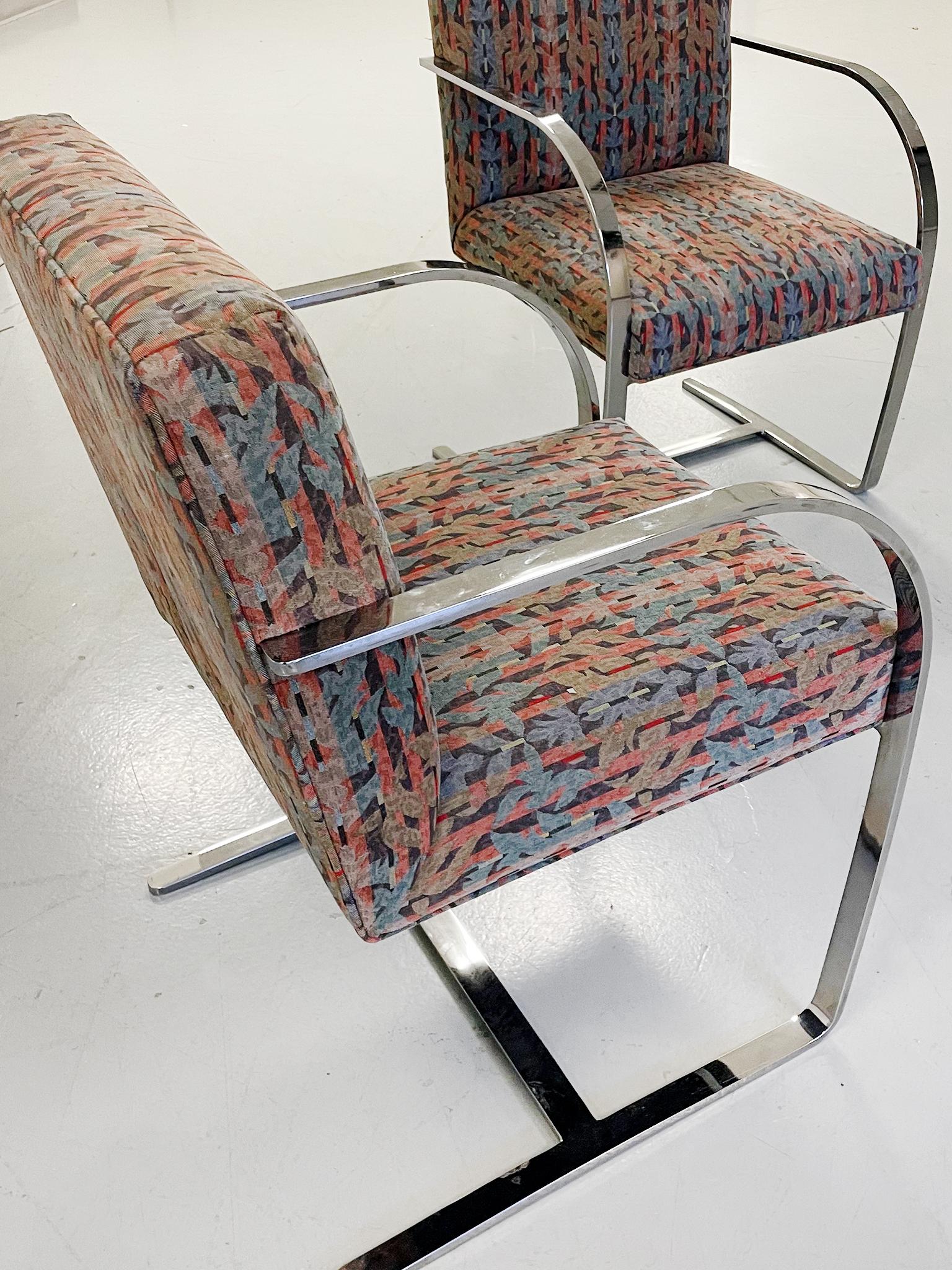 Chrome Armchairs Attributed to Ludwig Mies Van Der Rohe, a Set of 6 For Sale 1