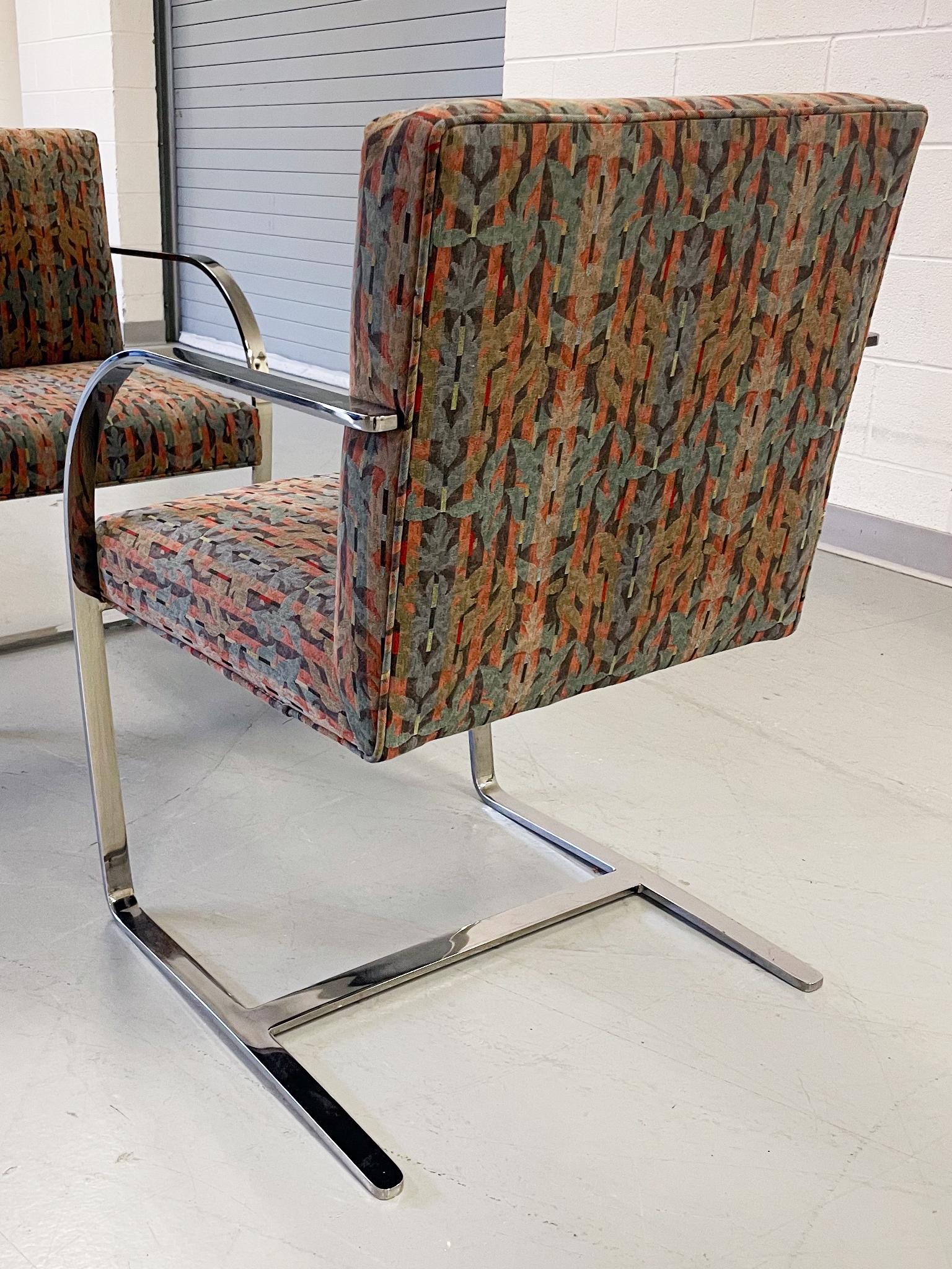 Chrome Armchairs Attributed to Ludwig Mies Van Der Rohe, a Set of 6 For Sale 2