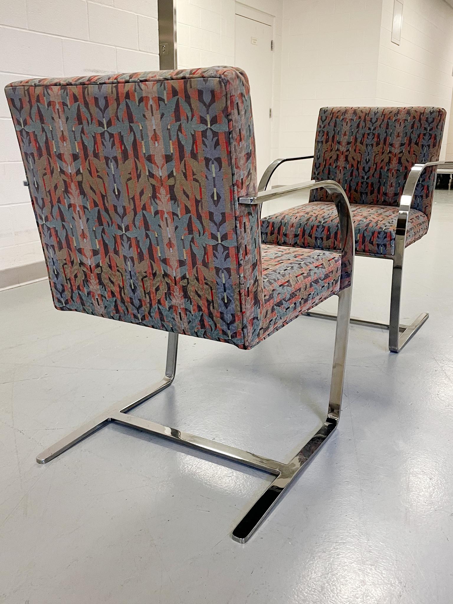 Chrome Armchairs Attributed to Ludwig Mies Van Der Rohe, a Set of 6 For Sale 3