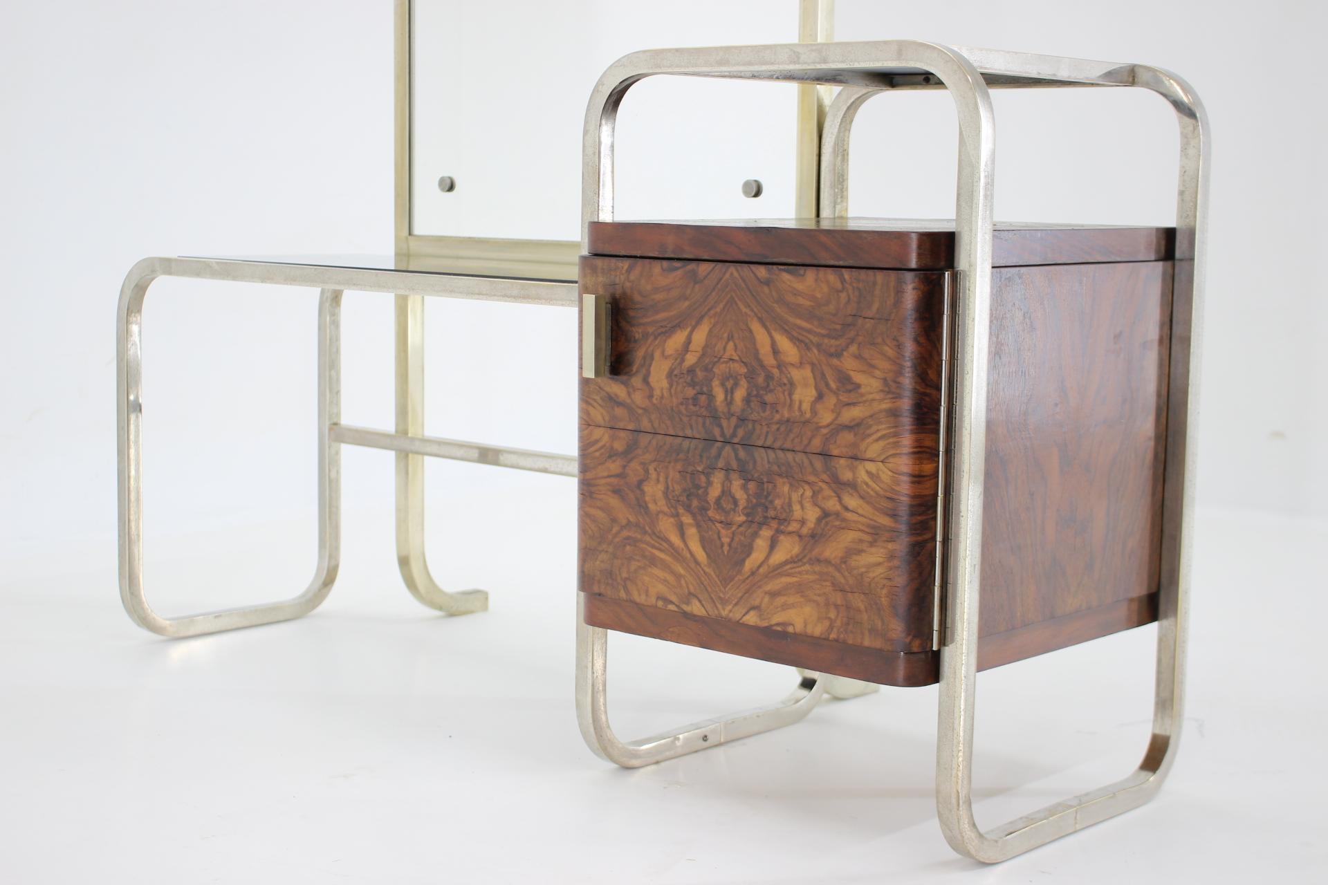 Mid-20th Century Chrome Art Deco Bauhaus Dressing Table, 1930s For Sale