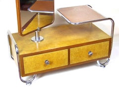 Chrome Art Deco Bauhaus Dressing Table, 1940s