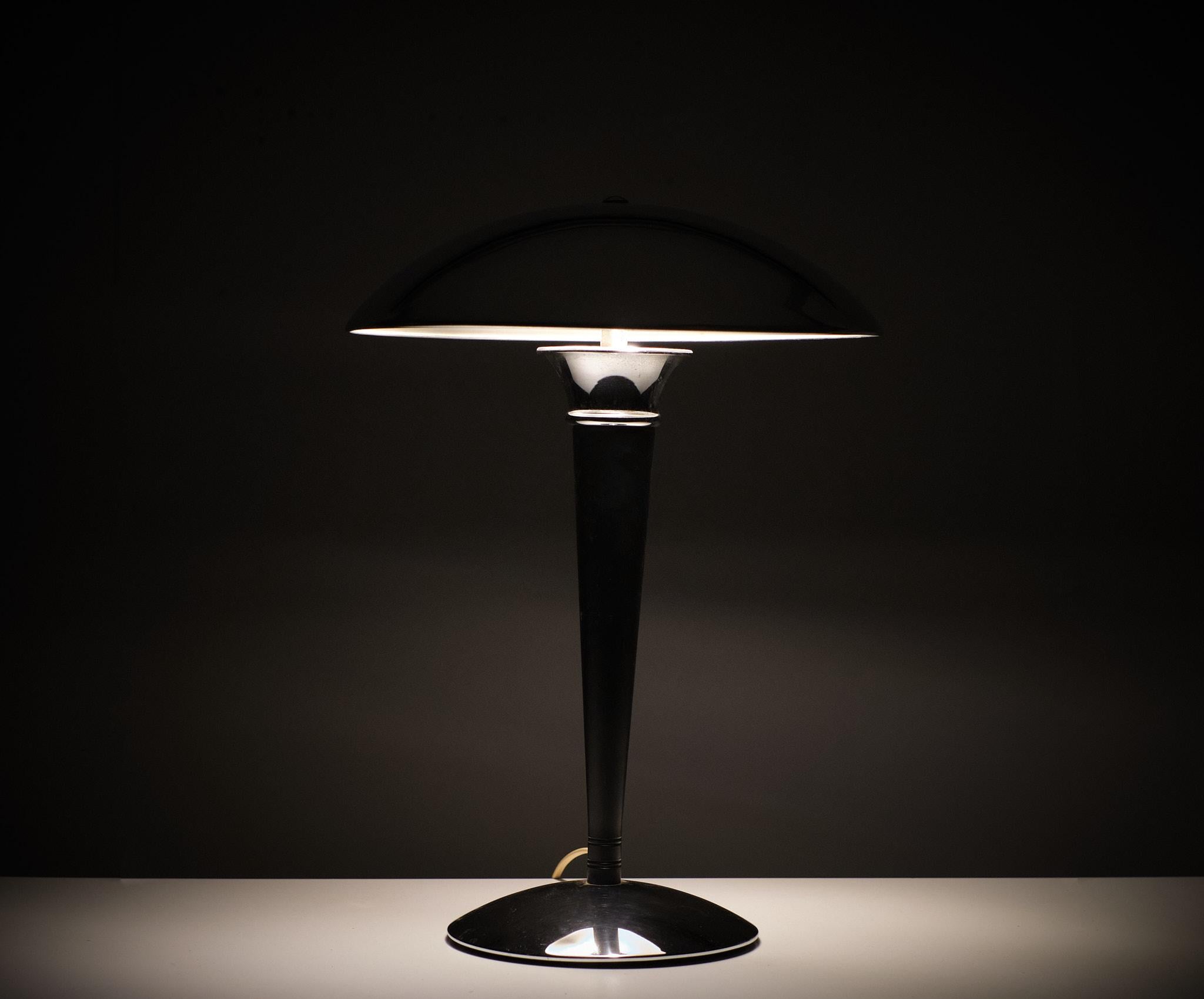 Swedish Chrome Art Deco Dakapo  table lamp Ikea 1980s  For Sale