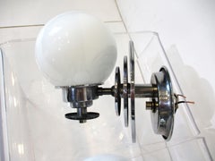 Donald Deskey styled Deco Machine Age Chrome Sconces