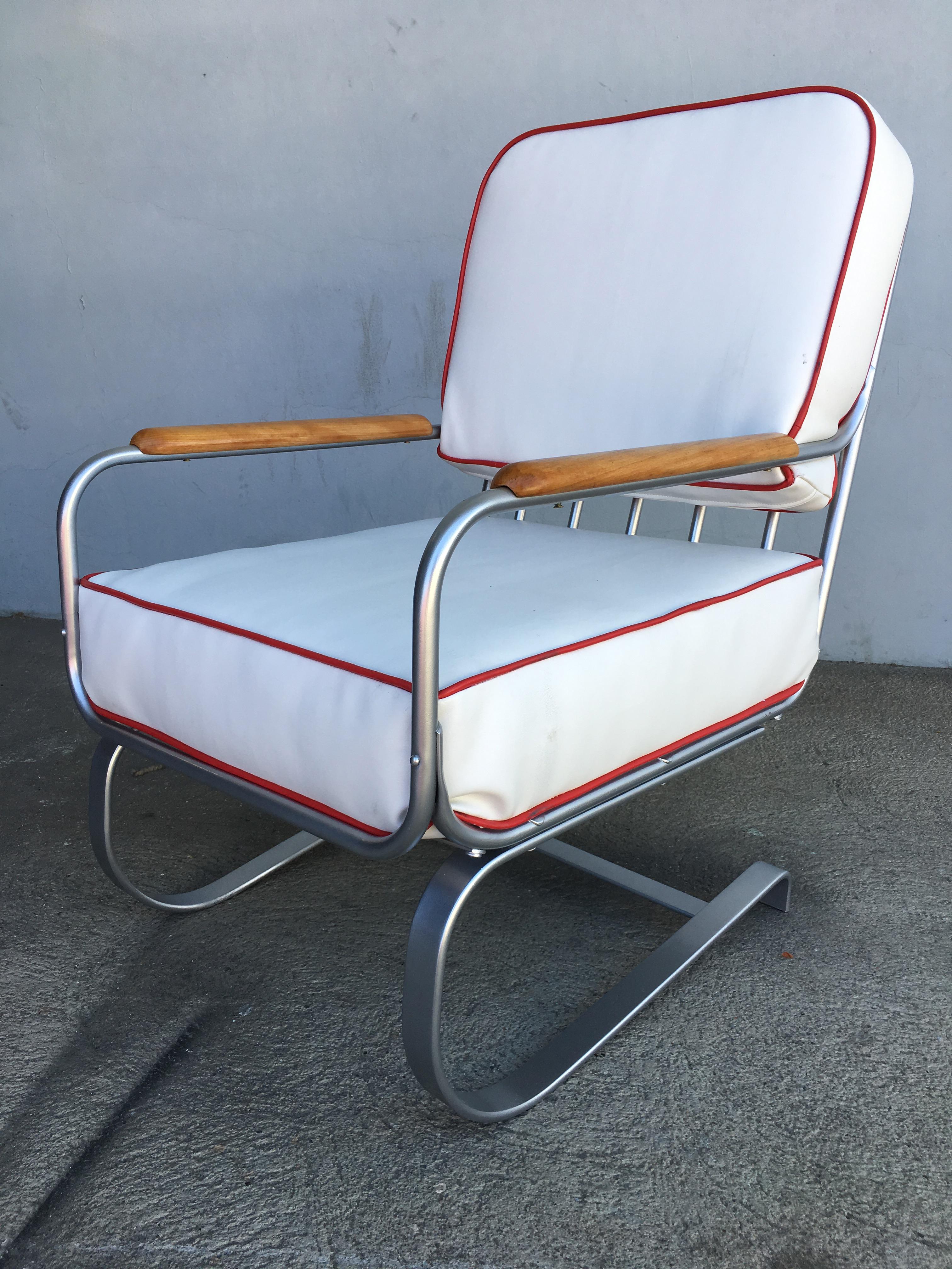 chrome rocking chair