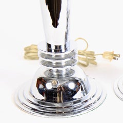 Chrome Art Deco Table Lamps