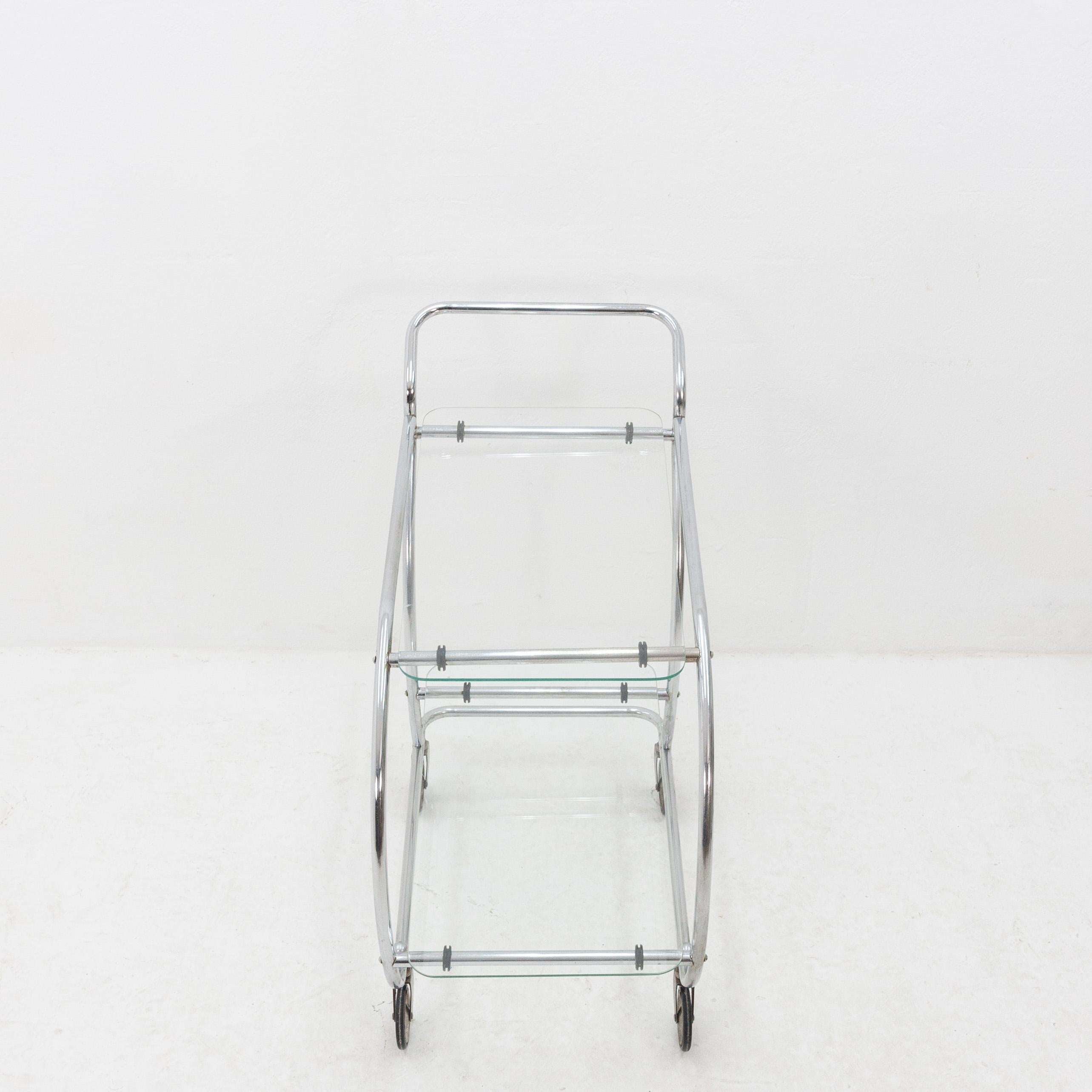 Metal Chrome Art Deco Trolley