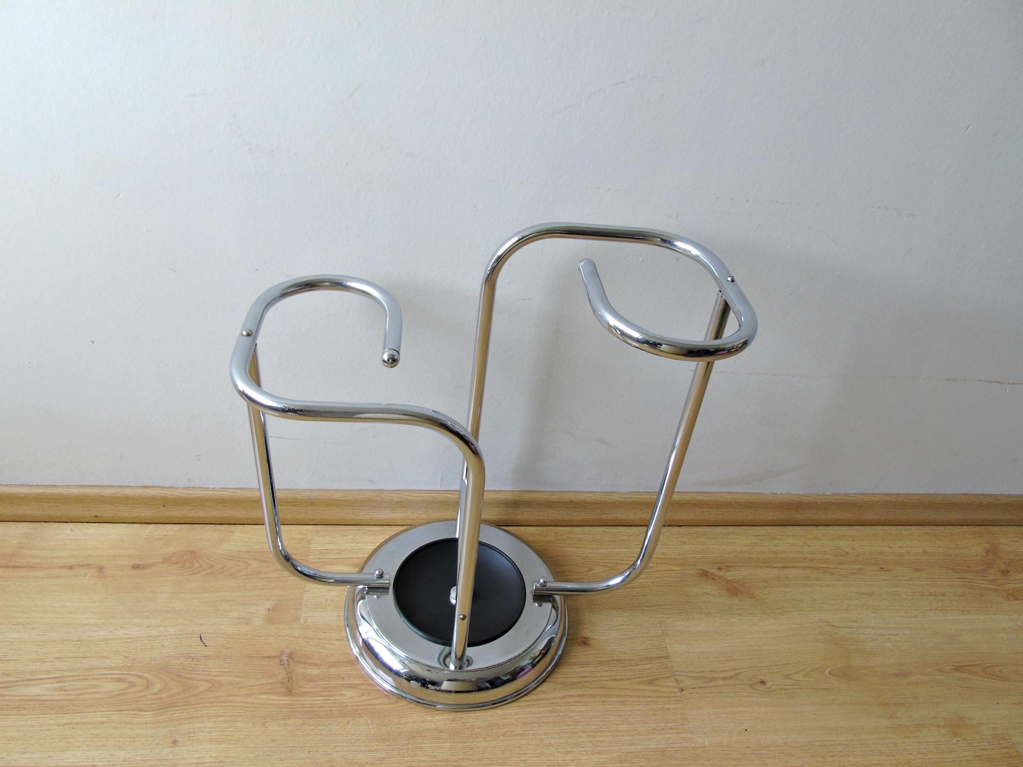 Chrome Art Deco Umbrella Stand, 1940s In Excellent Condition In HEVERLEE, BE