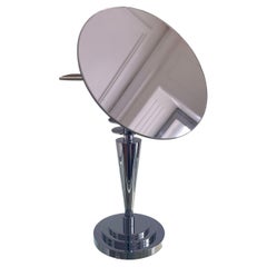 Chrome Art Deco Vanity Mirror or Pedestal