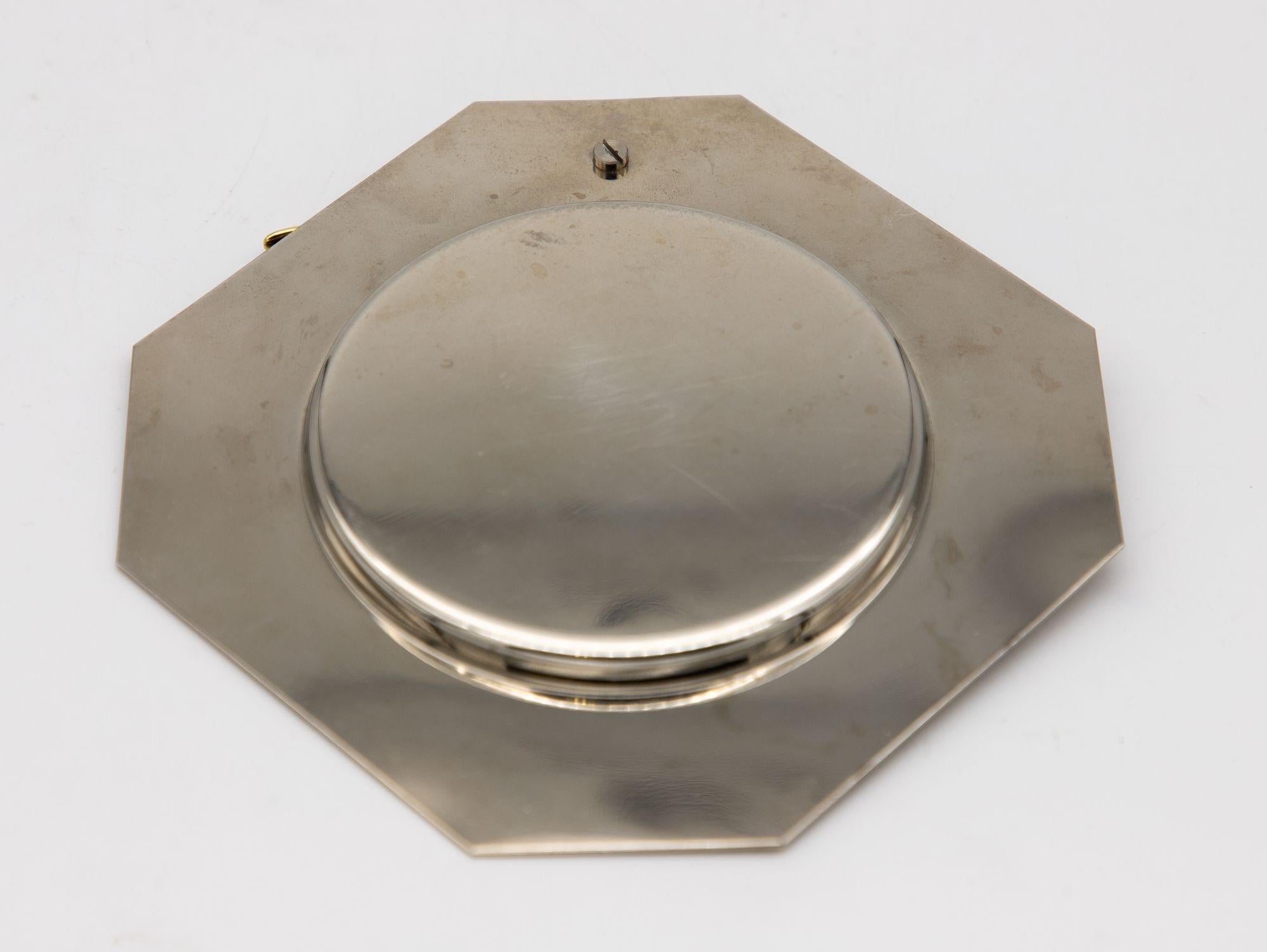 Chrome Ashtray with Brass Alligator, Late 20th Century 2