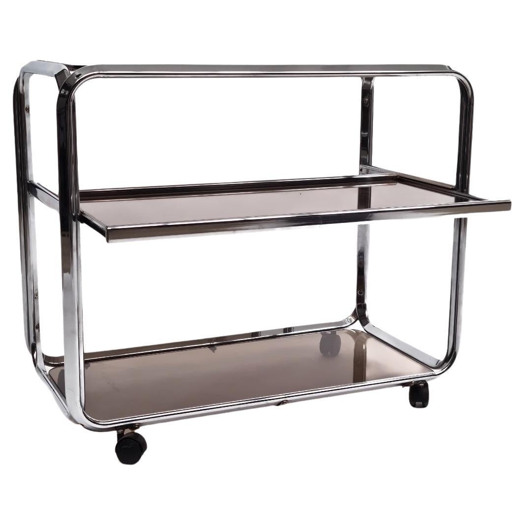 Chrome Bar Cart, 1970s For Sale