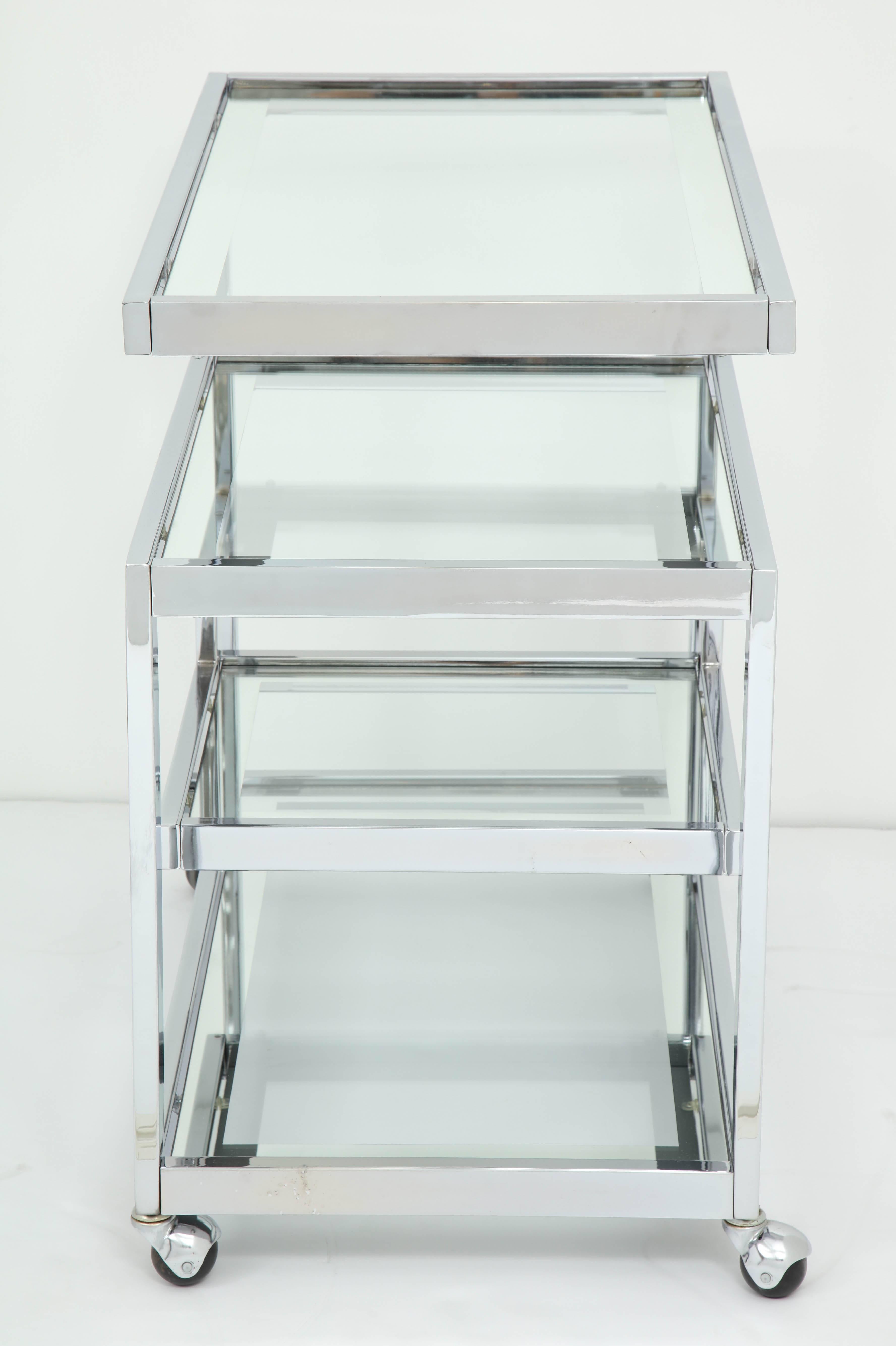 Chrome Bar Cart, circa 1960 2