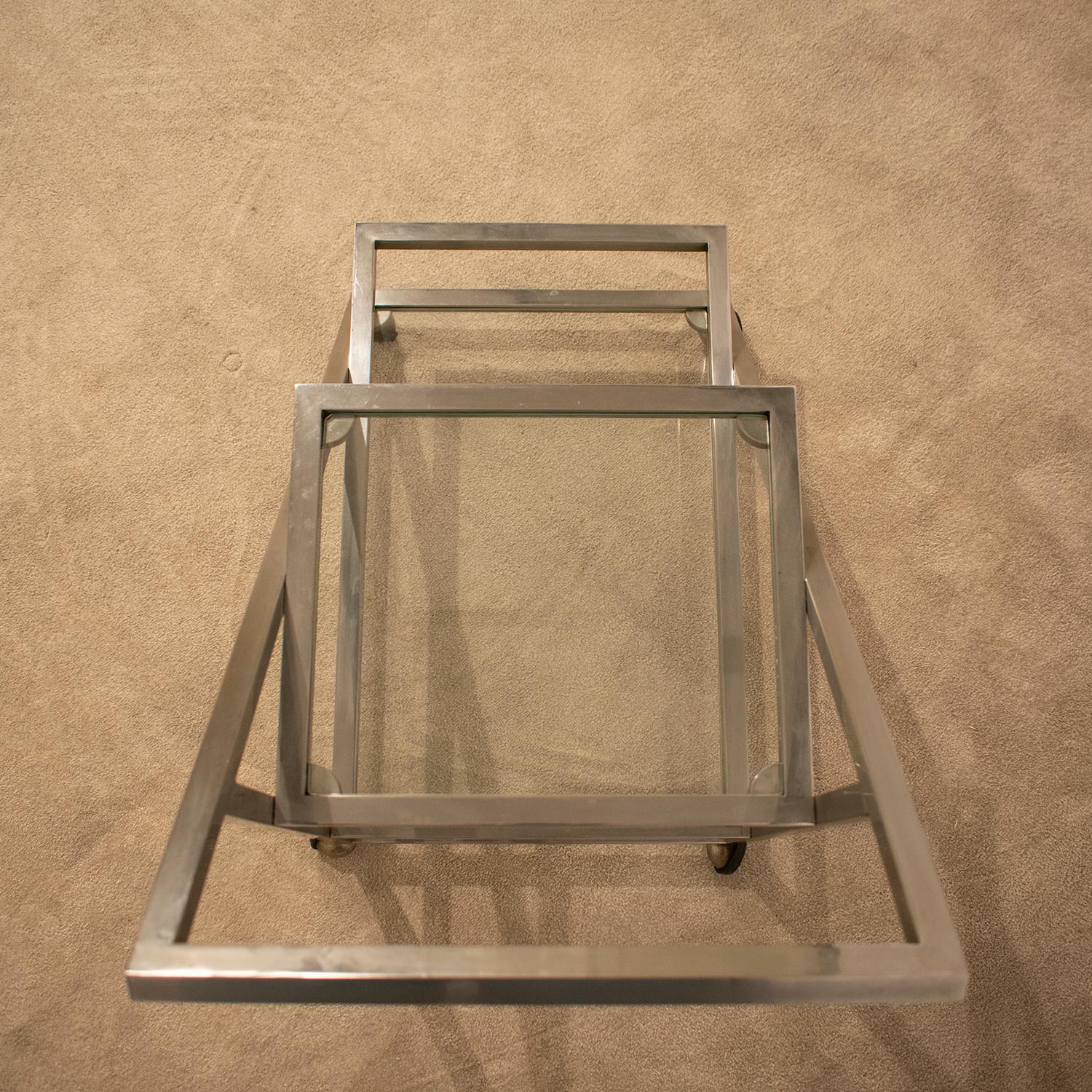 Chrome Bar Cart Edited by Lumica, Spain, 1970s In Good Condition In Barcelona, Cataluna