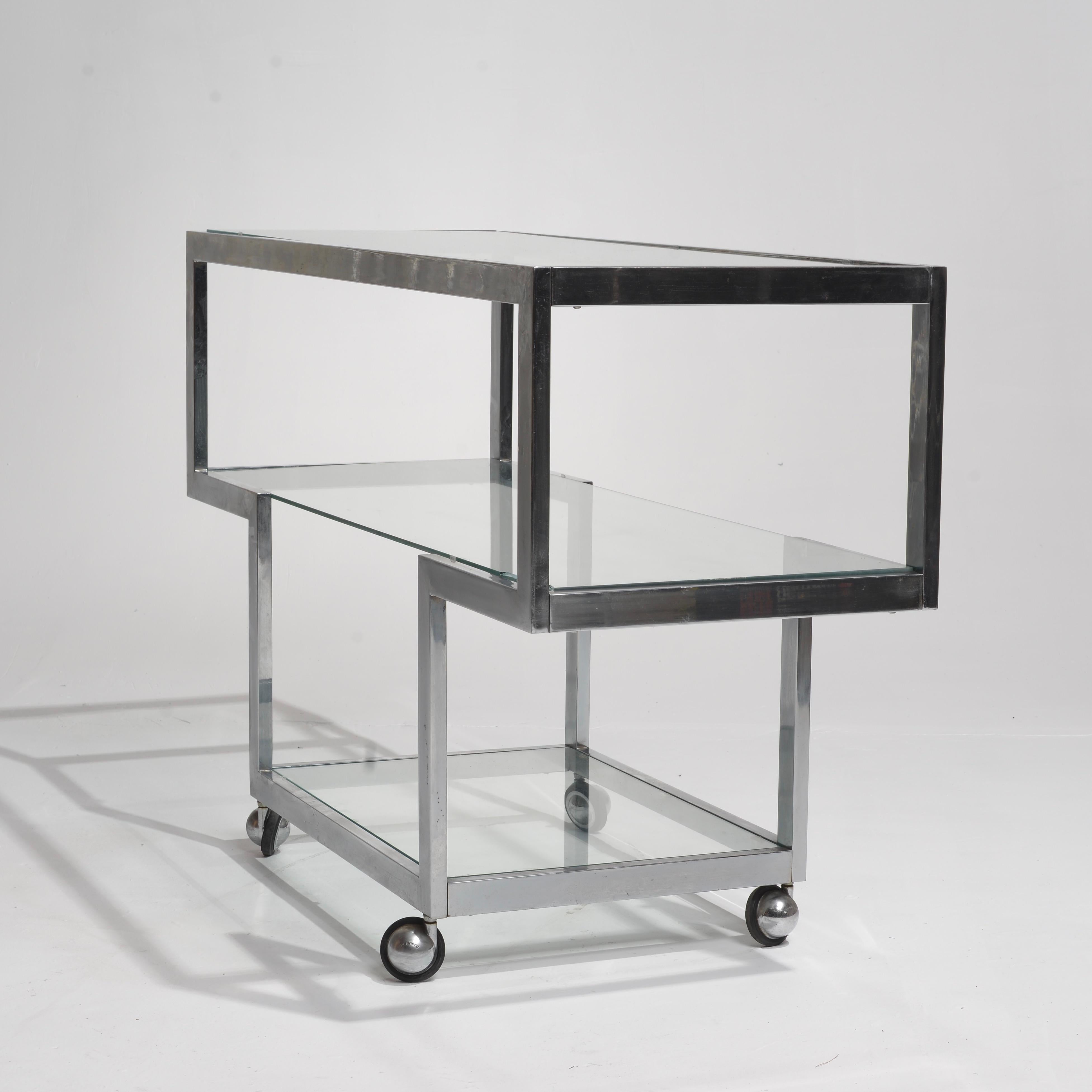 Chrome Bar Cart For Sale 8