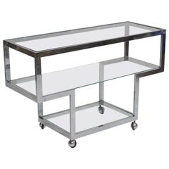 Carrello da bar cromato