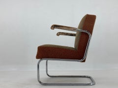 Chrome Bauhaus Armchair by Rudolf Vichr, 1930s