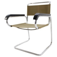 Chrome Bauhaus Chair, Jindřich Halabala H-80