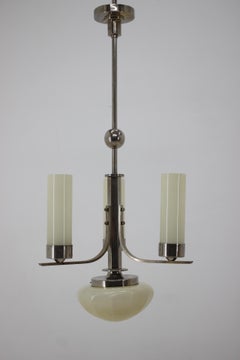 Bauhaus-Kronleuchter/Anhänger aus Chrom, 1930er Jahre