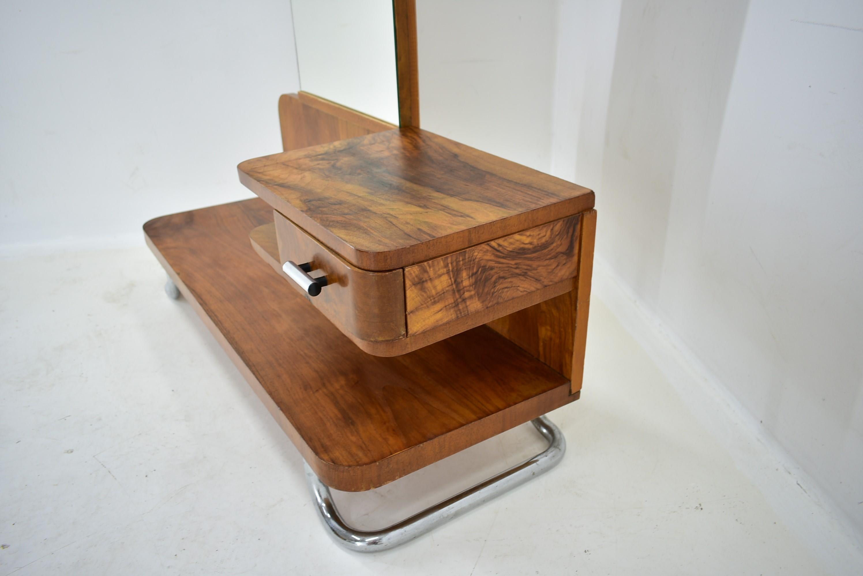 Verchromter Bauhaus-Schminktisch, 1930er Jahre im Angebot 5