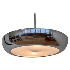 Chrome Bauhaus / Functionalism Pendant UFO by Napako, 1940s