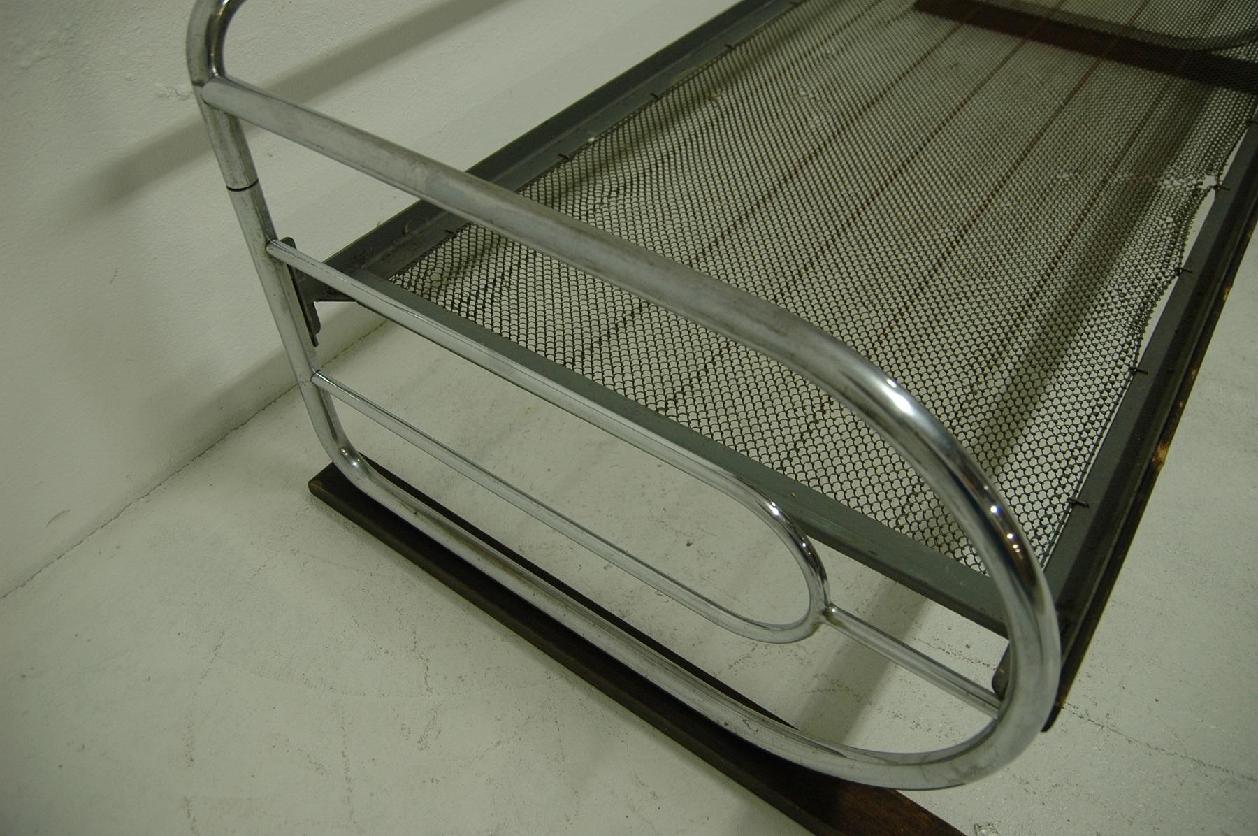 Chrome Bauhaus Sofa by Robert Slezák, Bohemia, 1930s 4