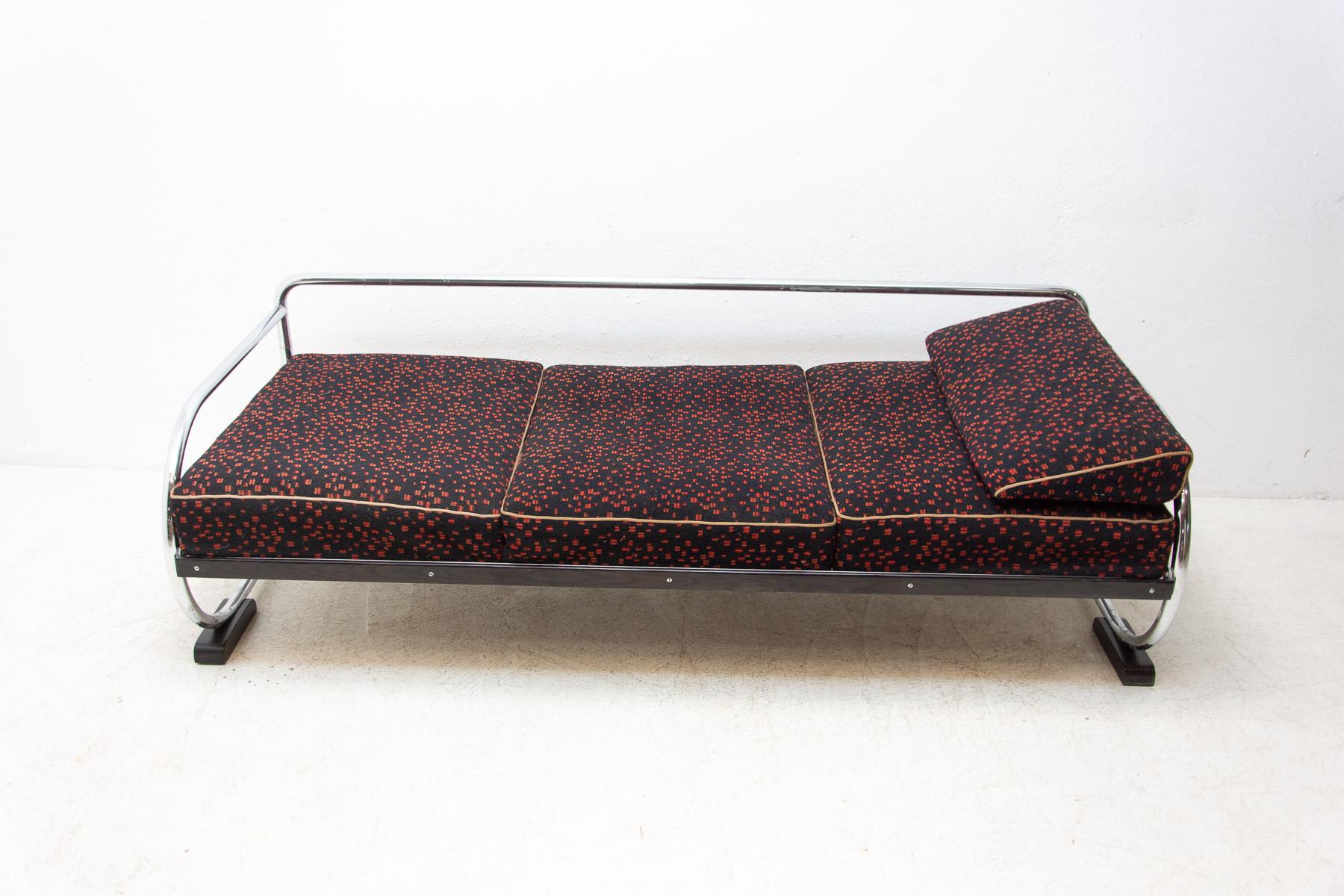 Chrome Bauhaus Sofa by Hynek Gottwald, Bohemia, 1930s 9