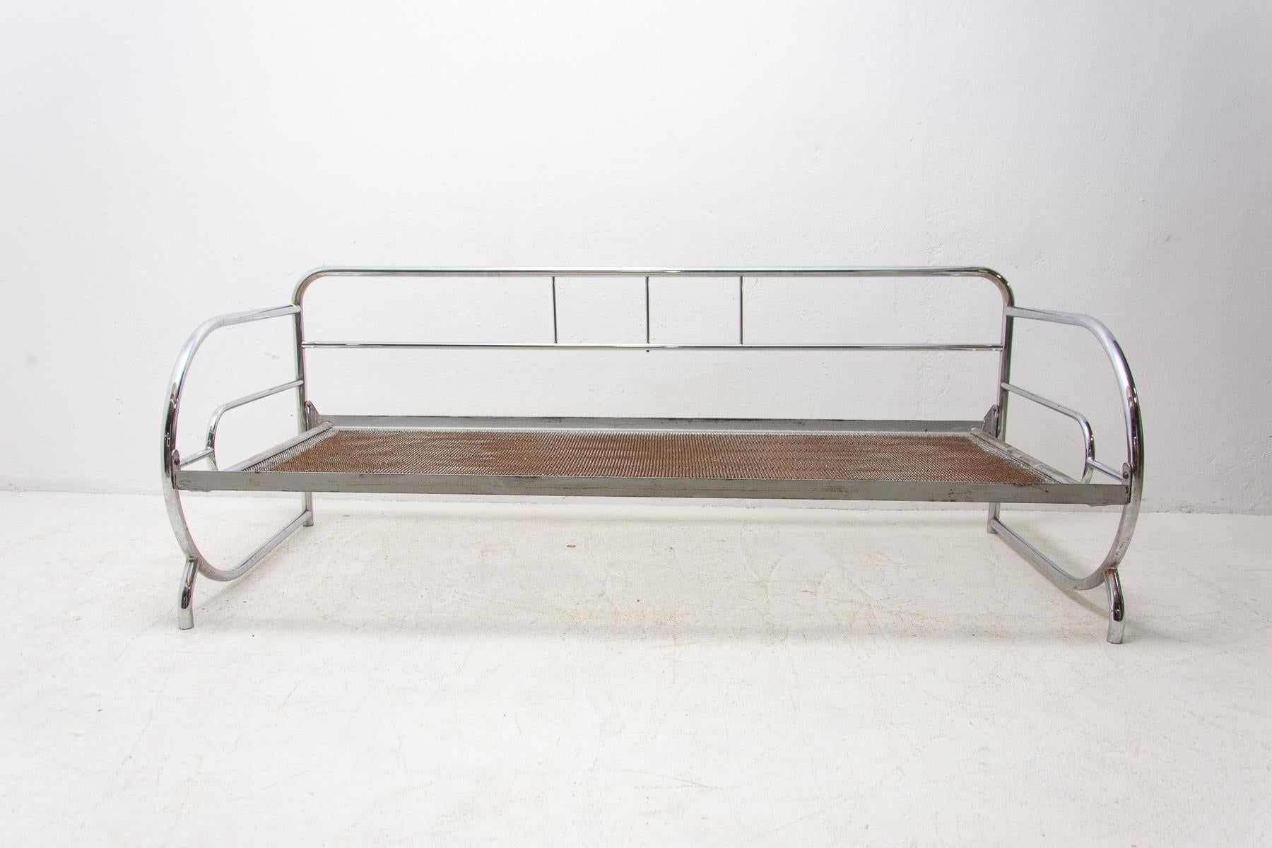 Chrome Bauhaus Sofa by Slezák Company, Bohemia, 1930´s 6