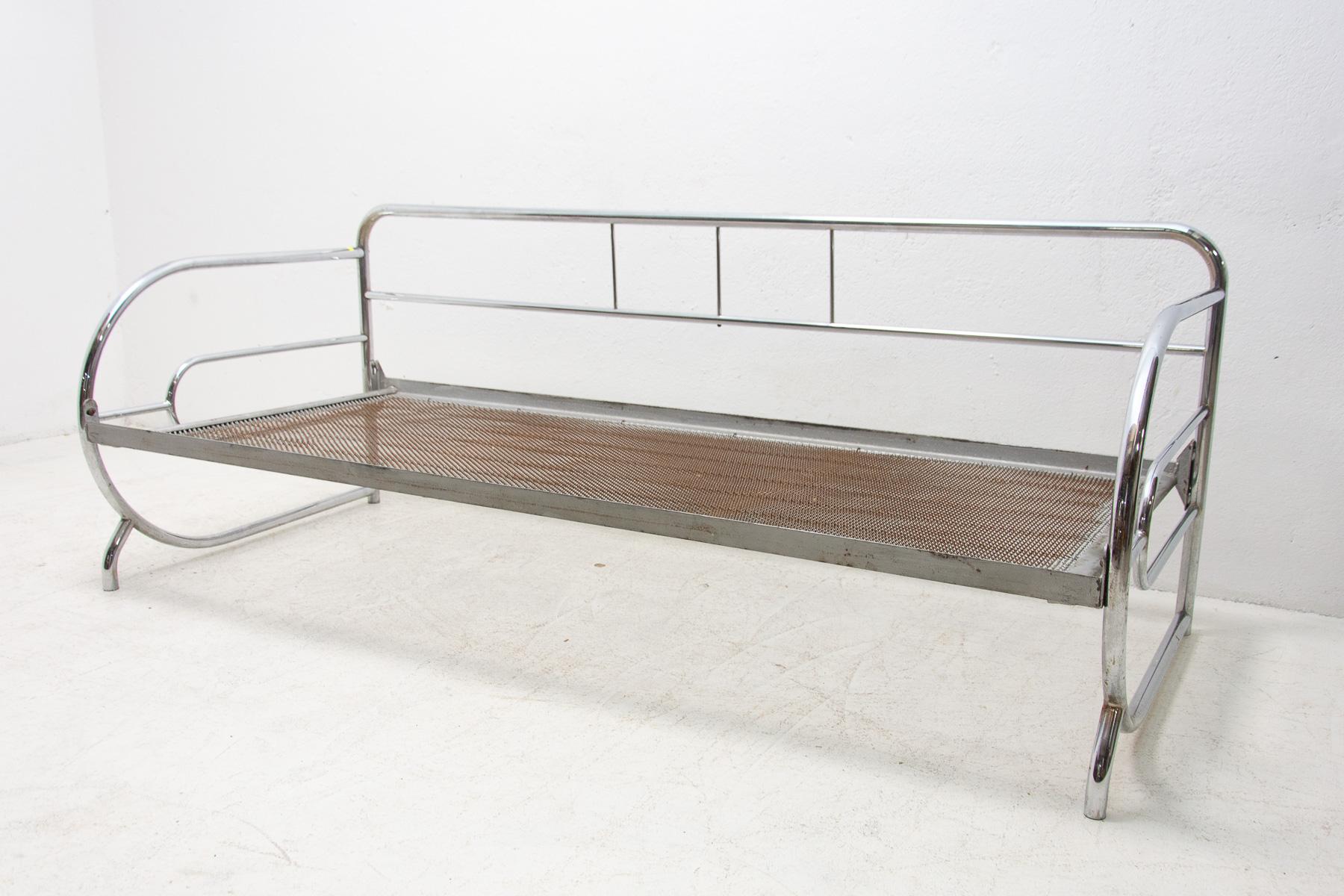 Chrome Bauhaus Sofa by Slezák Company, Bohemia, 1930´s 9