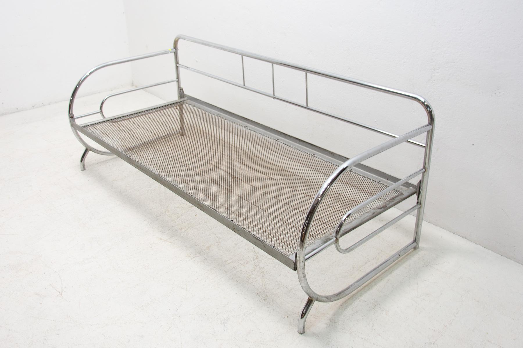 Chrome Bauhaus Sofa by Slezák Company, Bohemia, 1930´s 10