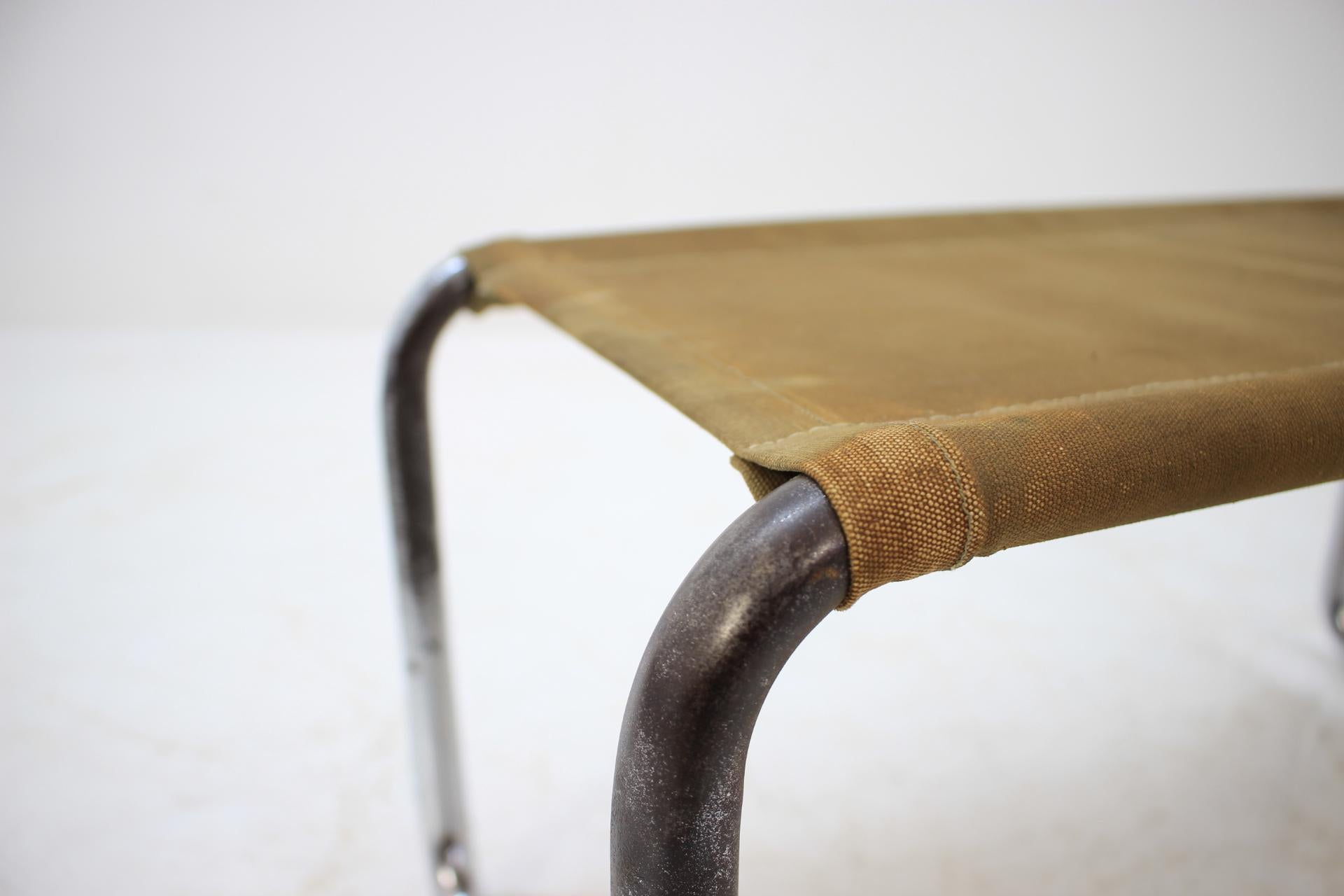 Chrome Bauhaus Stool, 1930s In Fair Condition In Praha, CZ