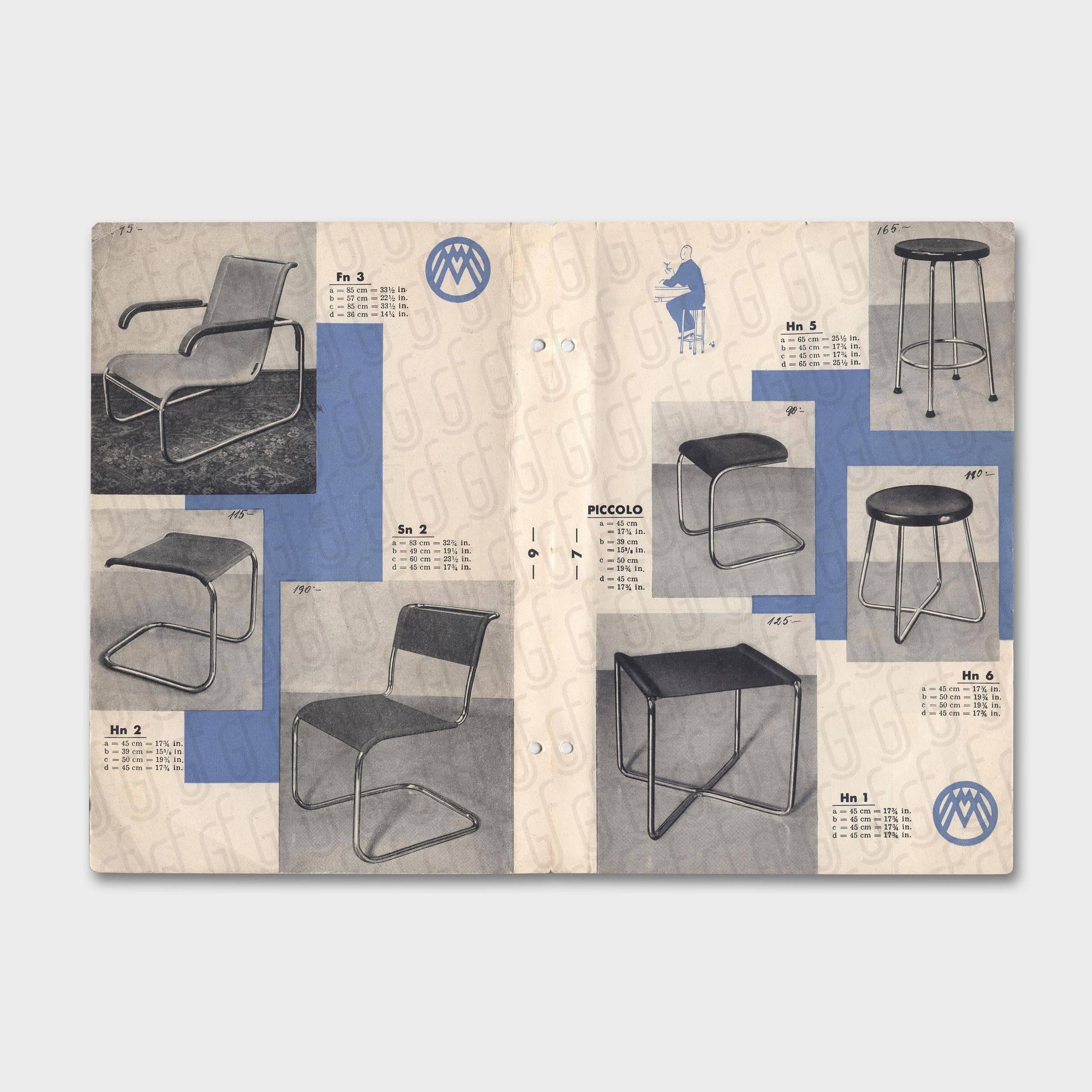 Chrome Bauhaus Stool B8, Marcel Breuer 4