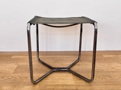 Chrome Bauhaus Stool Thonet B8 by Marcel Breuer, 1930 'Eisengarn'