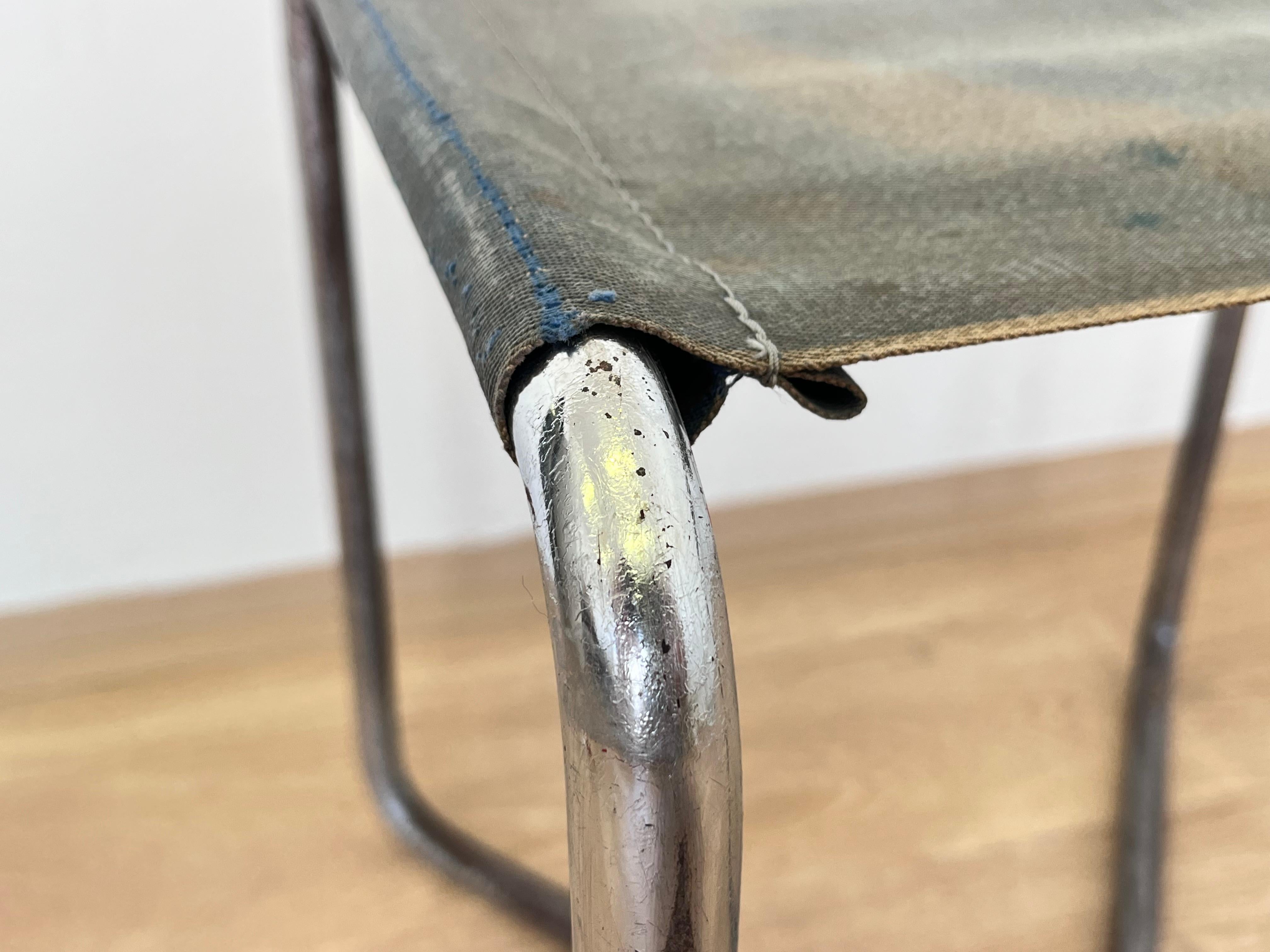 Taburete cromado Bauhaus Thonet B8 de Marcel Breuer, 1930 'Eisengarn en Bastante bueno estado para la venta en Praha, CZ