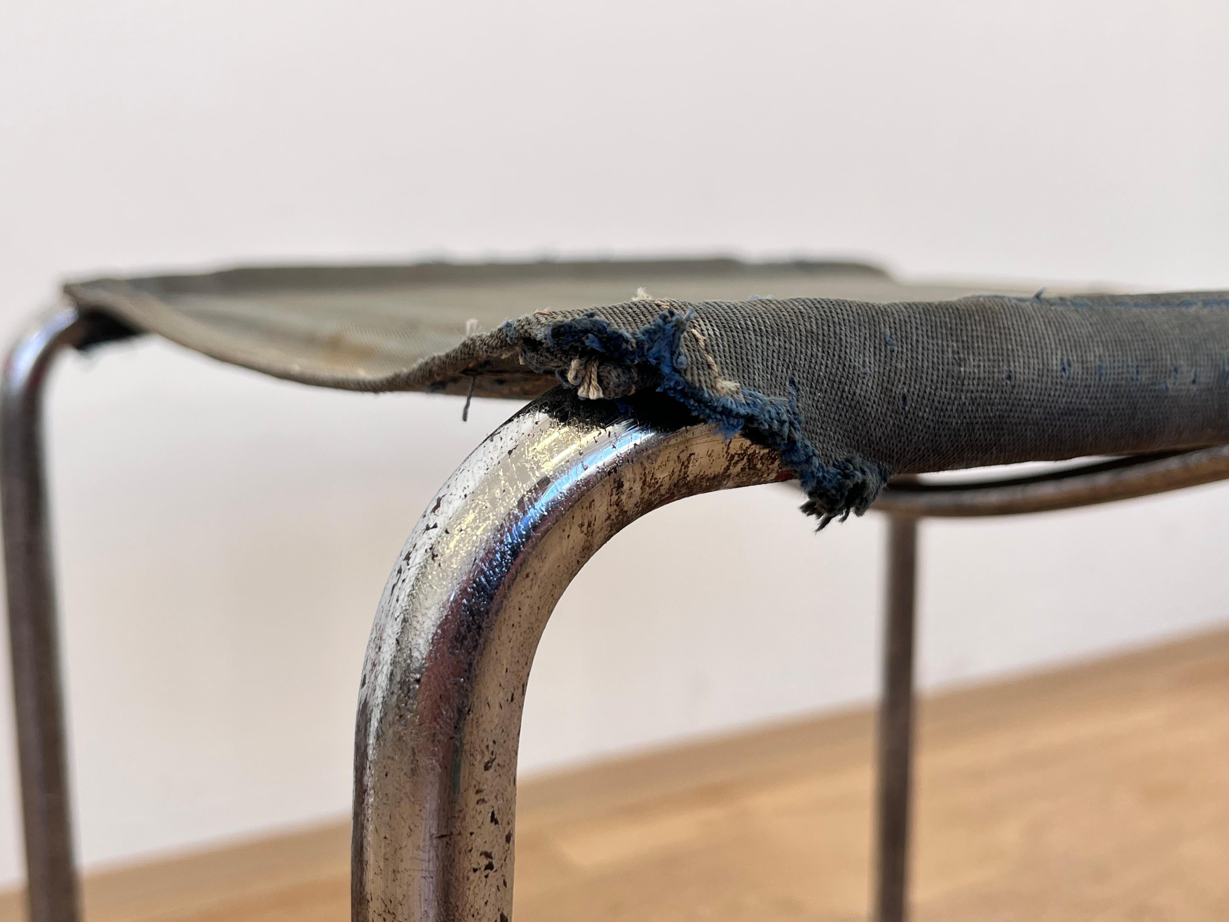 Taburete cromado Bauhaus Thonet B8 de Marcel Breuer, 1930 'Eisengarn en venta 1