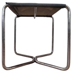 Chrome Bauhaus Stool Thonet B8 by Marcel Breuer, 1930 'Eisengarn'