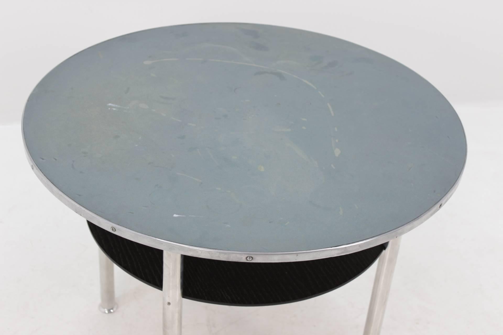 Czech Chrome Bauhaus Table, Functionalism For Sale