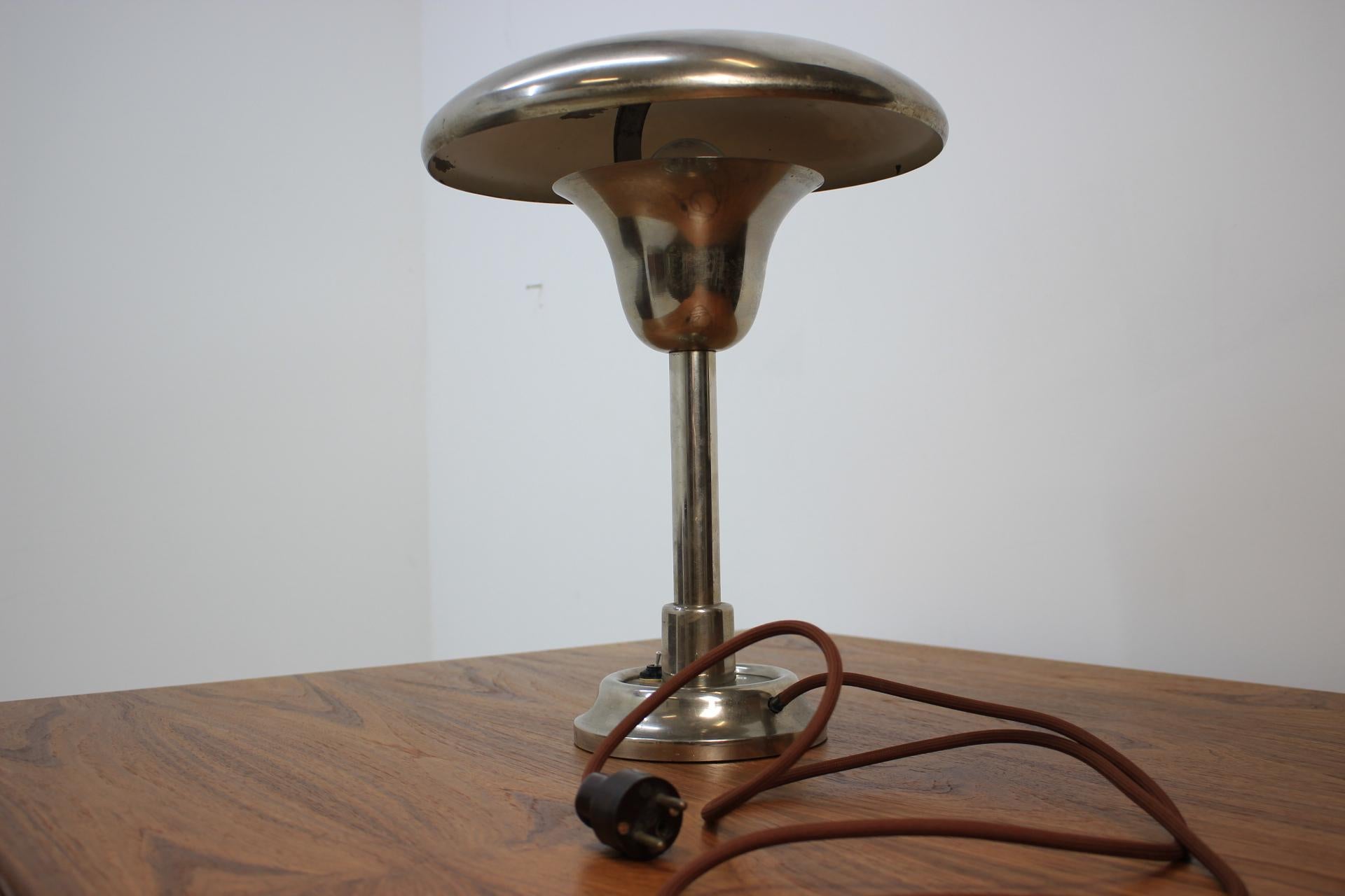 Mid-20th Century Chrome Bauhaus Table Lamp, 1930s For Sale