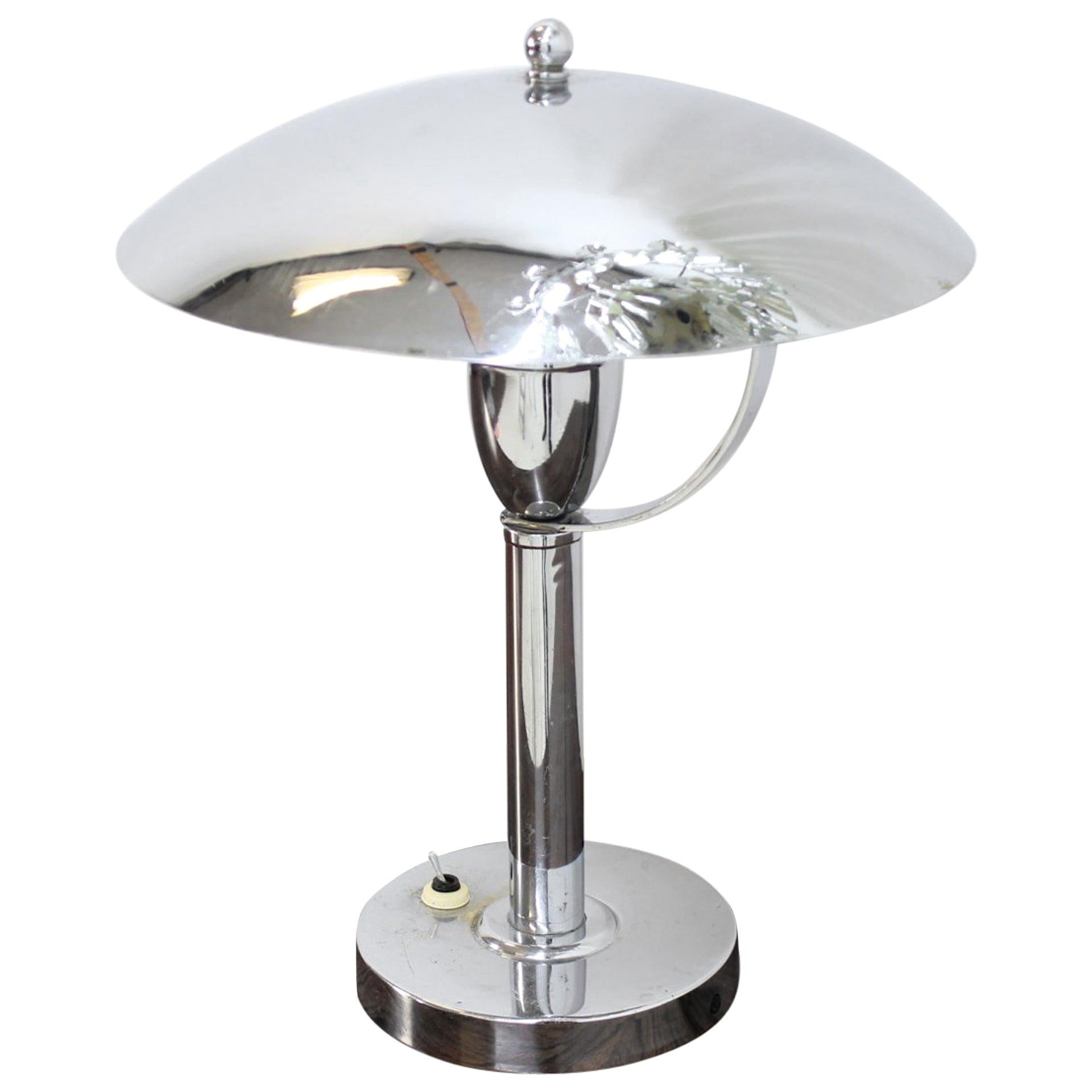 Chrome Bauhaus Table Lamp, 1930s