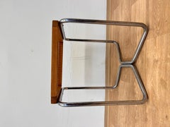 Chrome Bauhaus wicker Stool b 56 by Marcel Breuer, 1930s