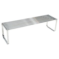 Retro Chrome Bench / Coffee Table by Design Institute of America